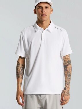 NWOT Municipal Sportcross Tec Polo White Size 3XL